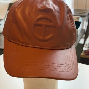Telfar Rich Brown Leather Hat